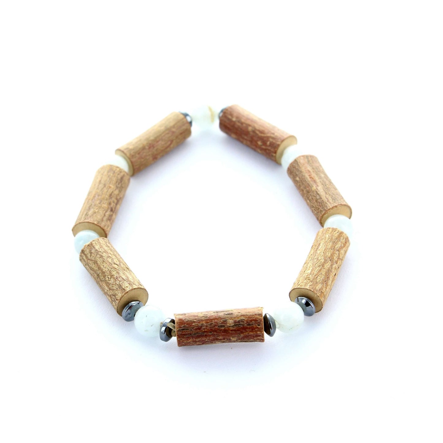 Bracelet Aigue Marine & Hématite : Équilibre Énergétique, un bijou naturel et écologique sublimé par le Noisetier