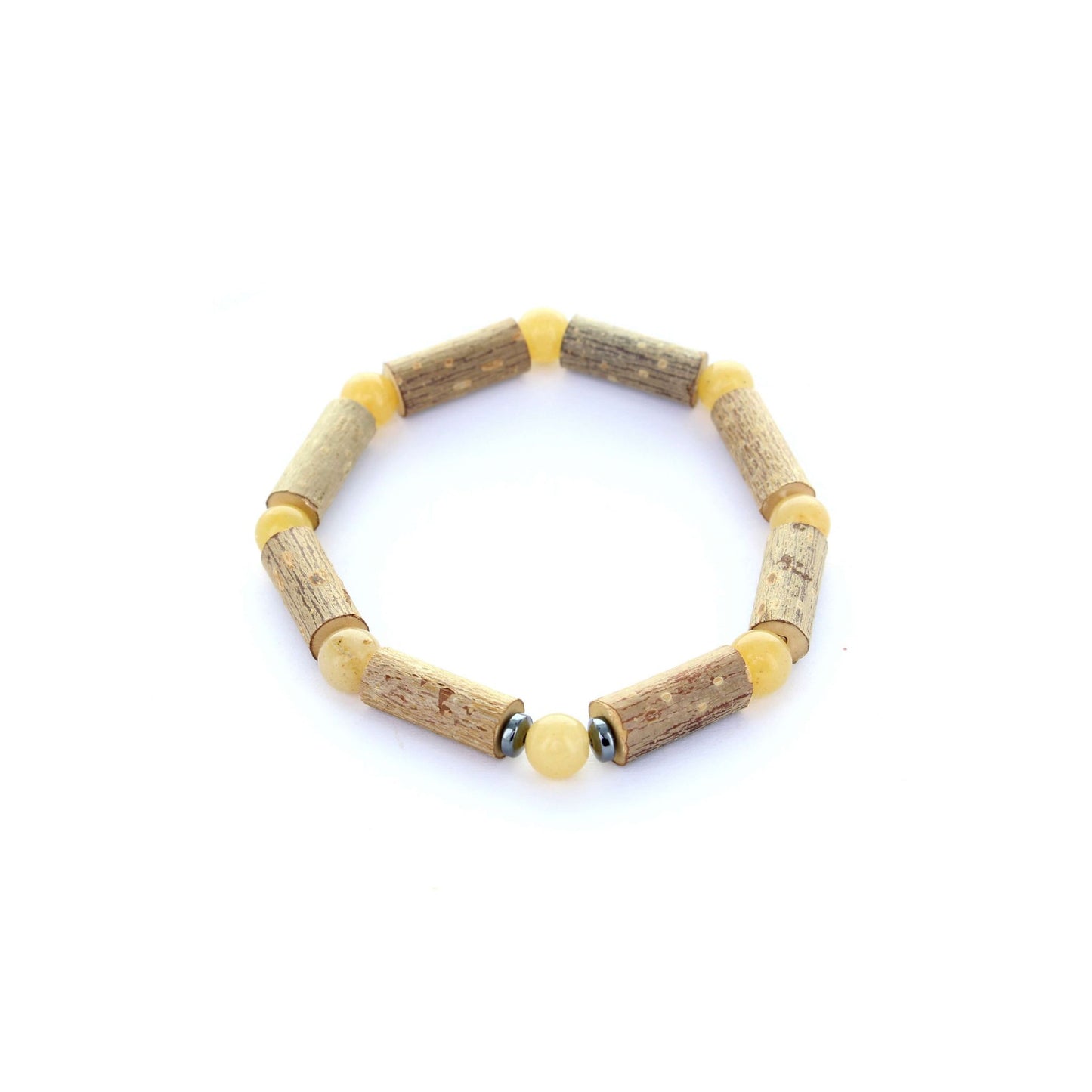 Bracelet Aventurine Jaune & Hématite : Énergie Positive et Harmonie Énergétique