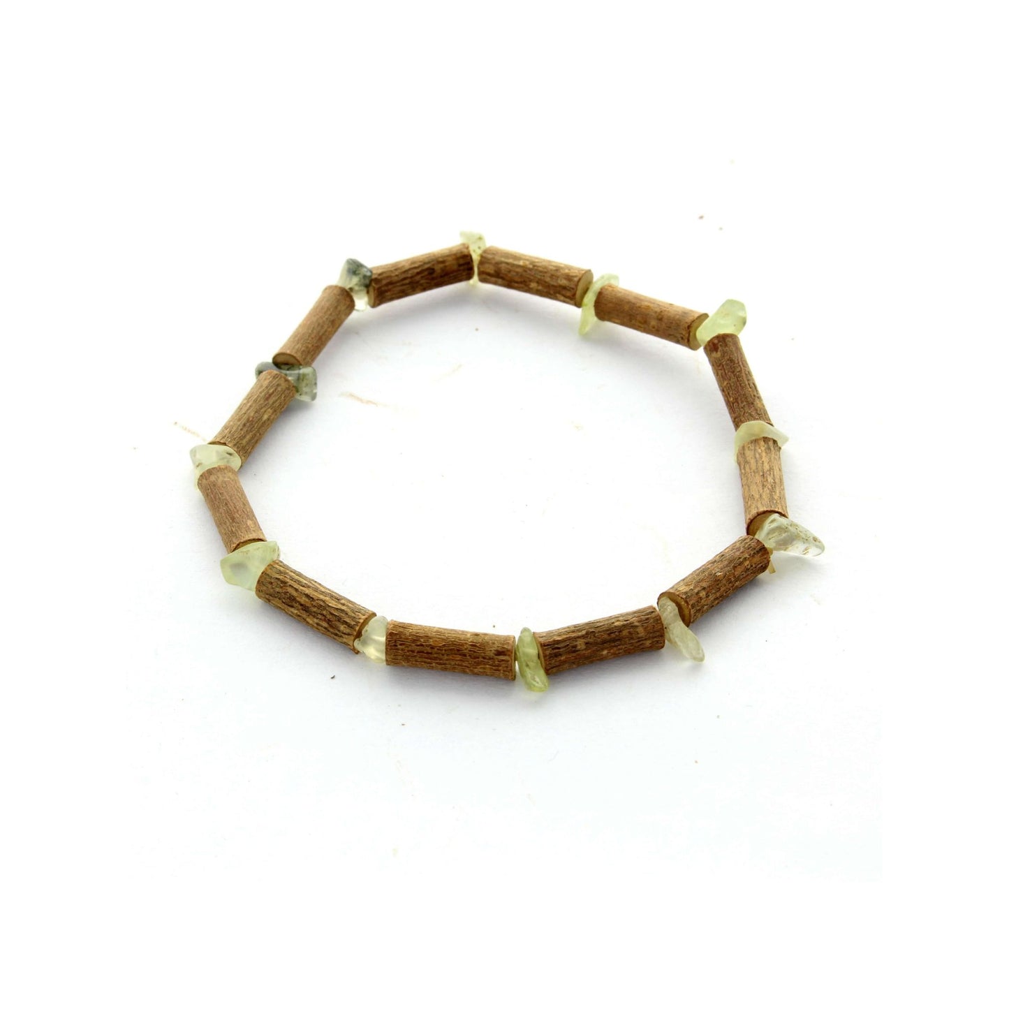 Bracelet Aventurine Jaune et Noisetier : Énergie Positive avec Perles "Puces