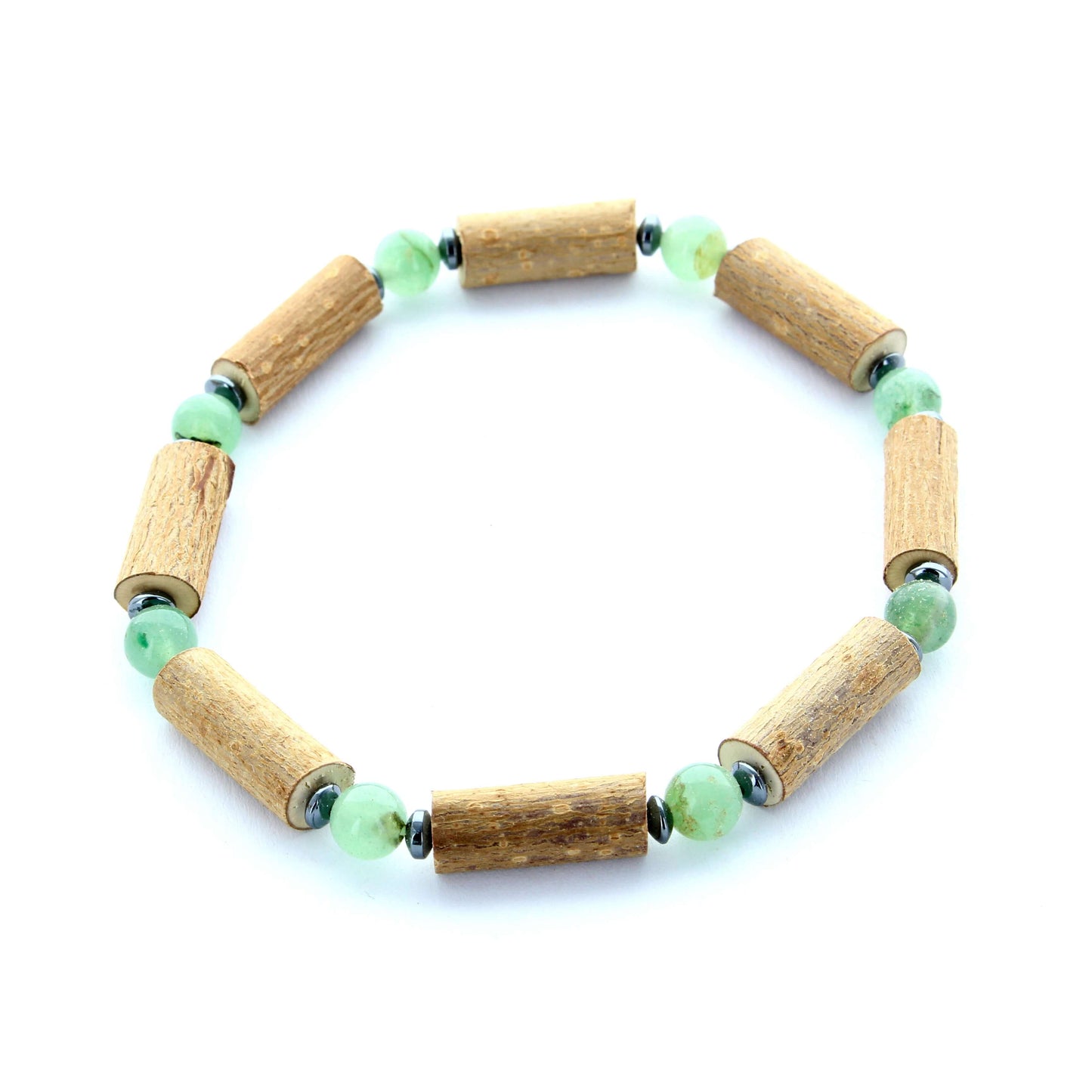 Bracelet Aventurine Verte : Équilibre, Chance et Harmonie - Noisetier et Hématite pour Ancrage et Protection