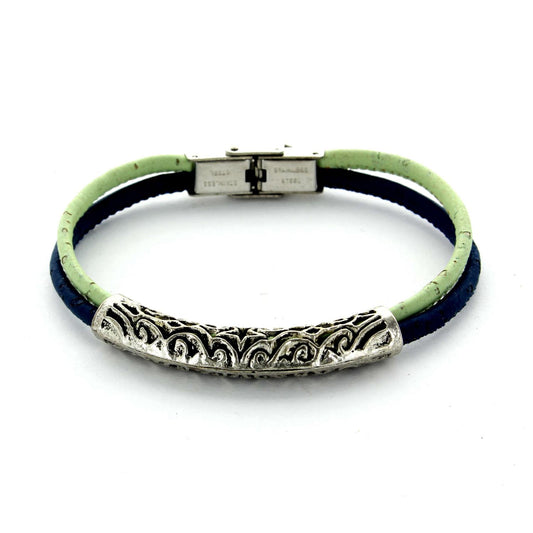 Bracelet en liège 2 rangs Modèle 12