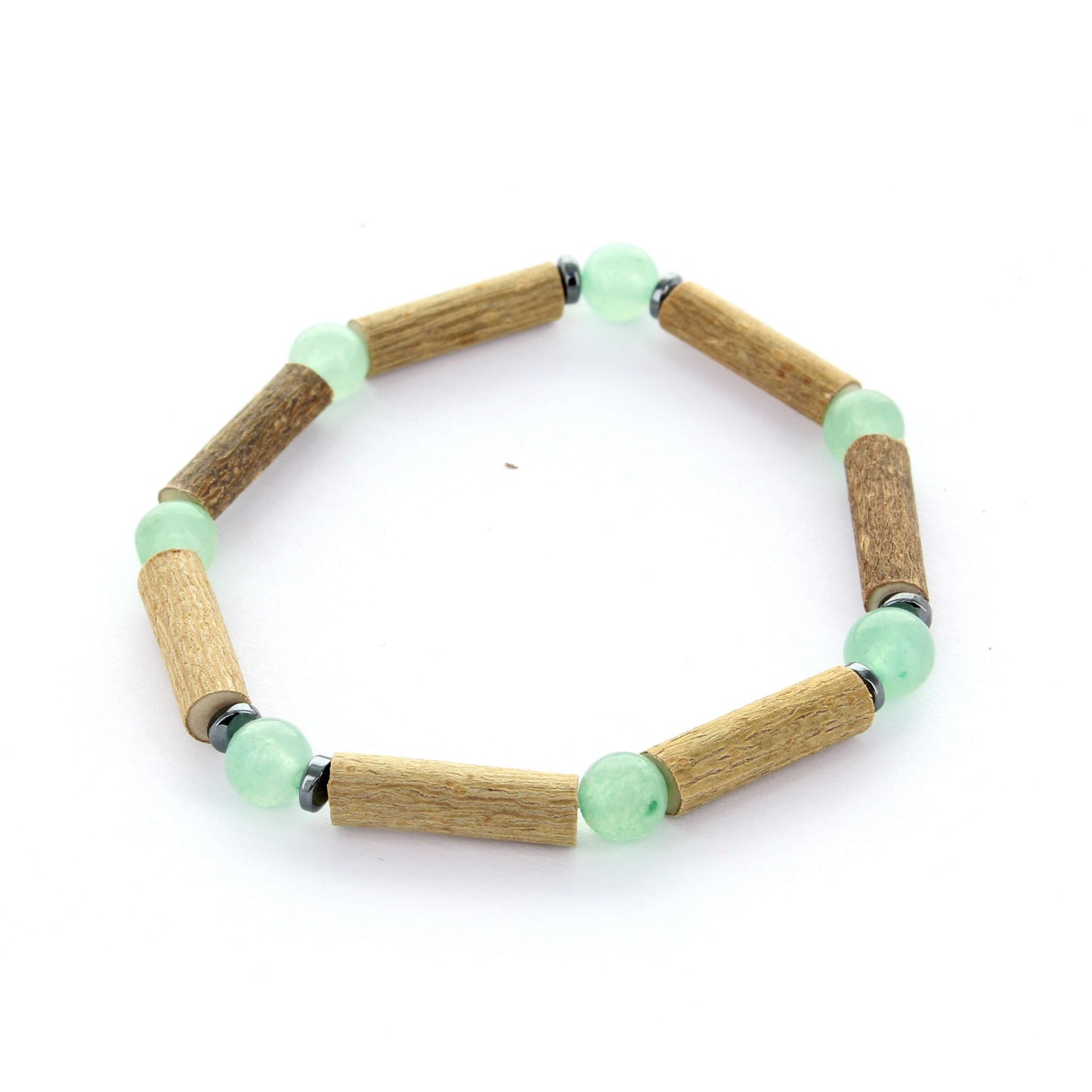 Bracelet Aventurine Verte : Équilibre, Chance et Harmonie - Noisetier et Hématite pour Ancrage et Protection