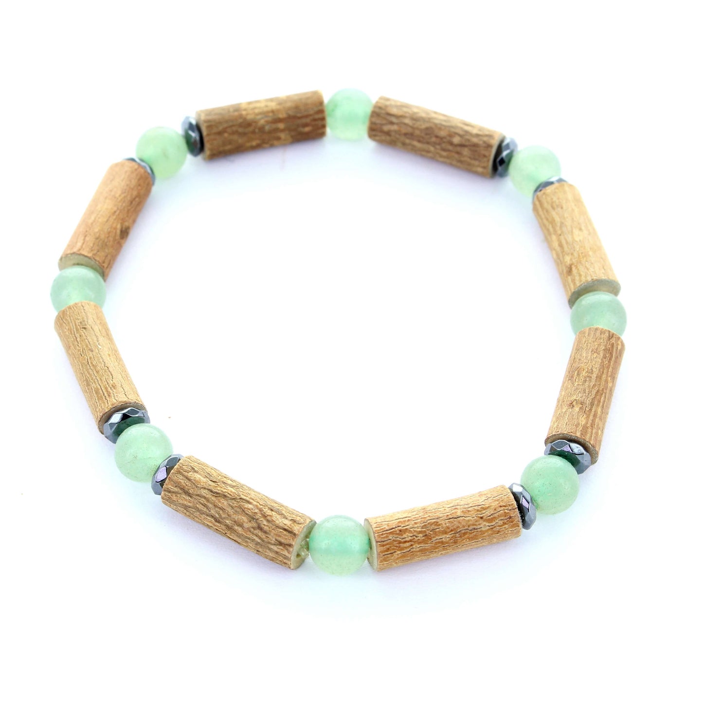 Bracelet Aventurine Verte : Équilibre, Chance et Harmonie - Noisetier et Hématite pour Ancrage et Protection