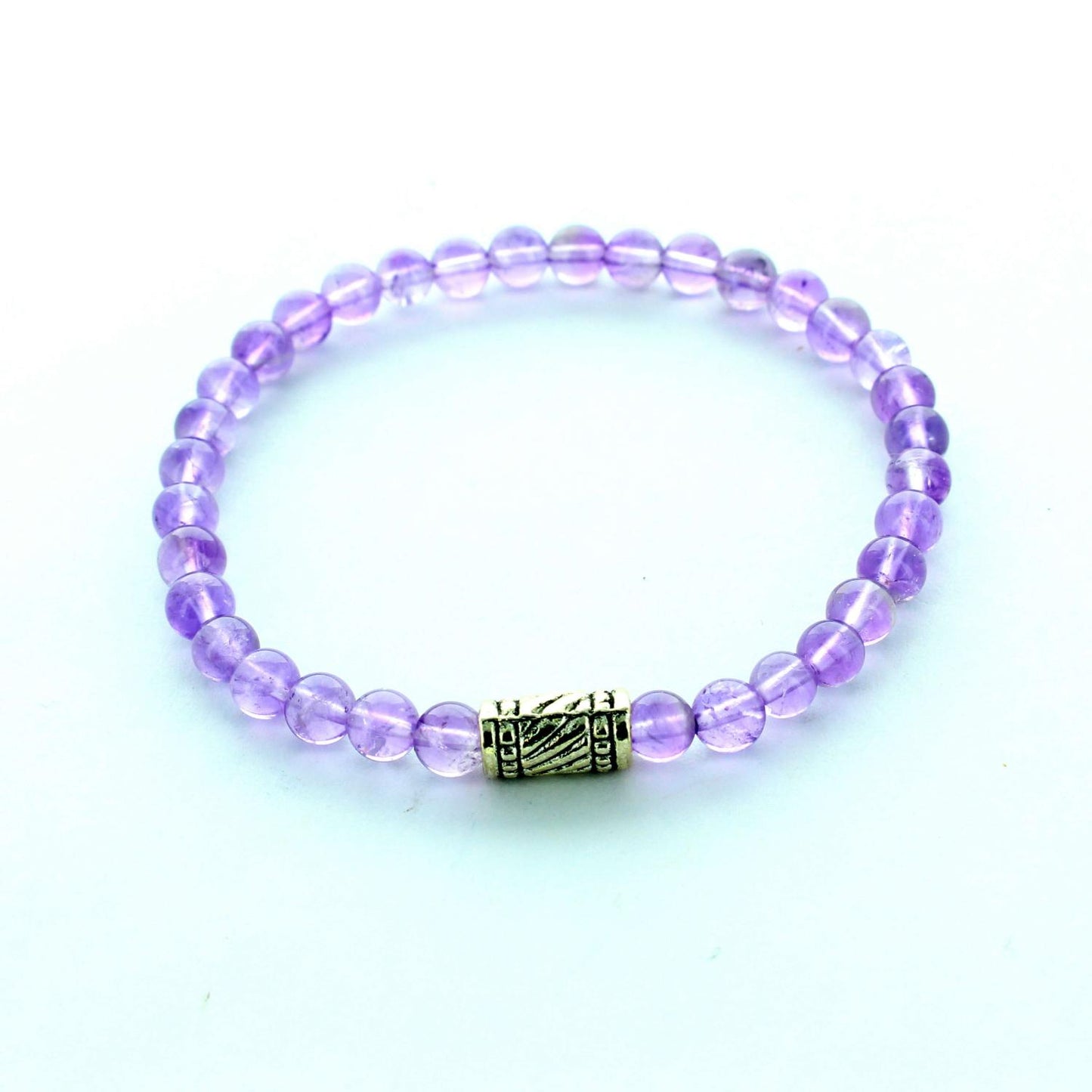 Bracelet en pierre améthyste et perles antiques m2