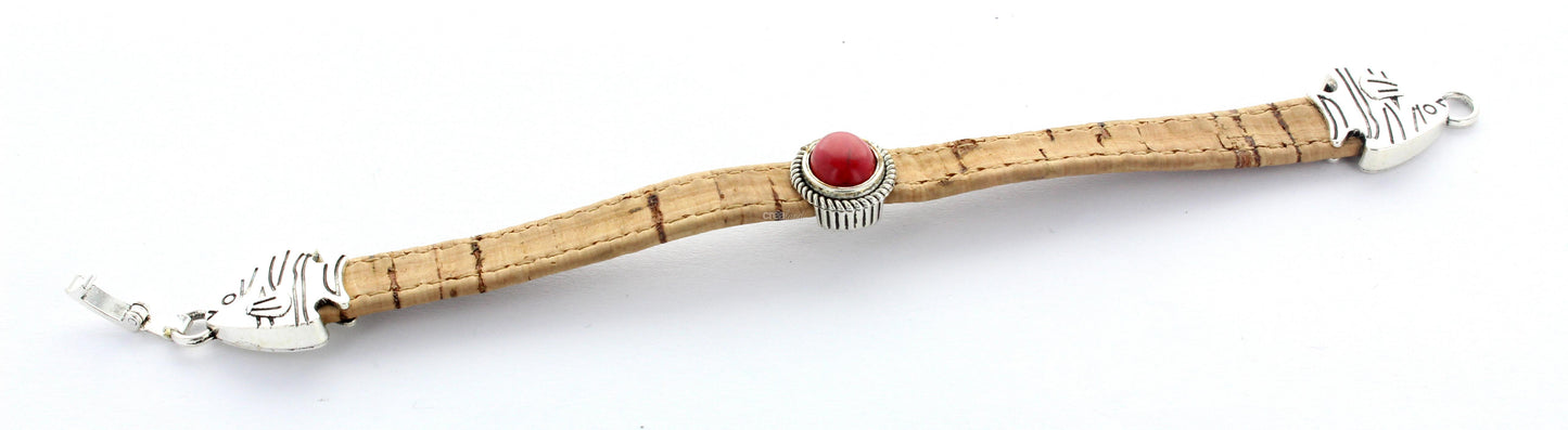 Bracelet en liège, 1 rang modèle 8