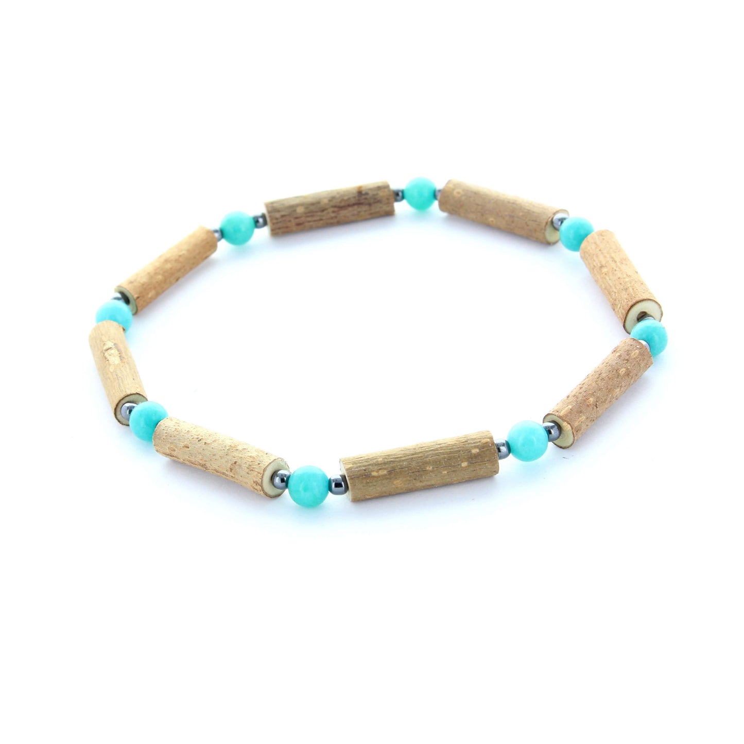 Bracelet Dolomite Bleue et Noisetier : Réalisation de Soi et Stabilité Émotionnelle