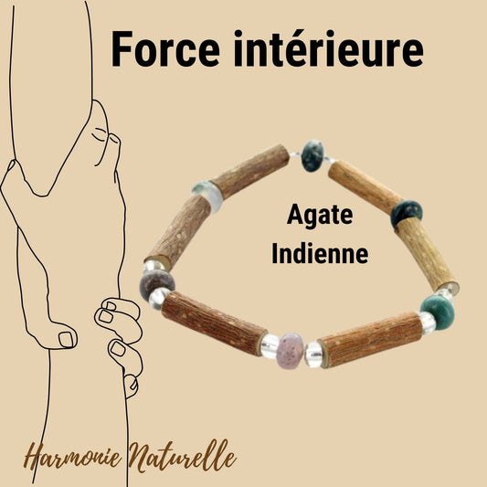 Bracelet Agate Indienne & Énergie Naturelle : Élégance abordable avec des perles de rocaille. Découvrez l'harmonie à petit prix !