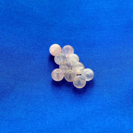 Perles Quartz Rose ronde 6mm