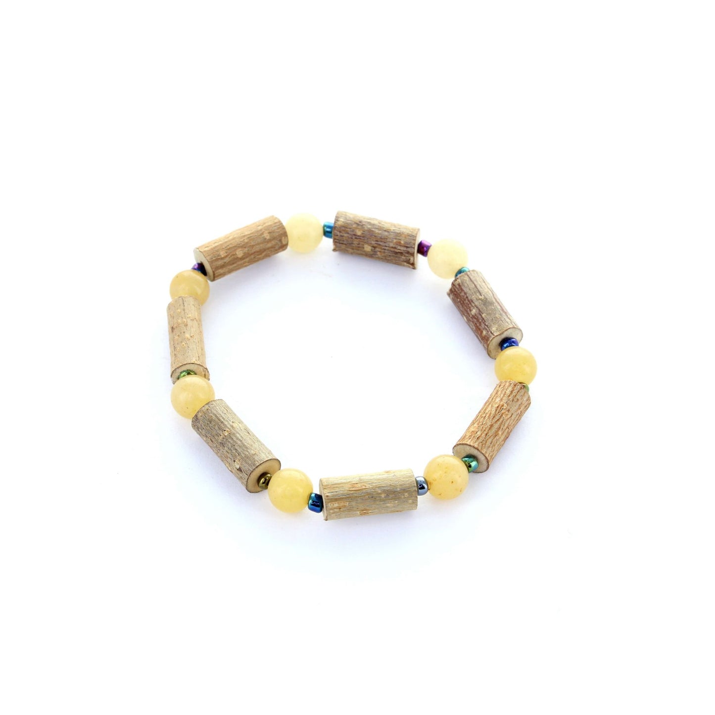 Bracelet Noisetier Aventurine Jaune : Équilibre Naturel & Énergie Positive