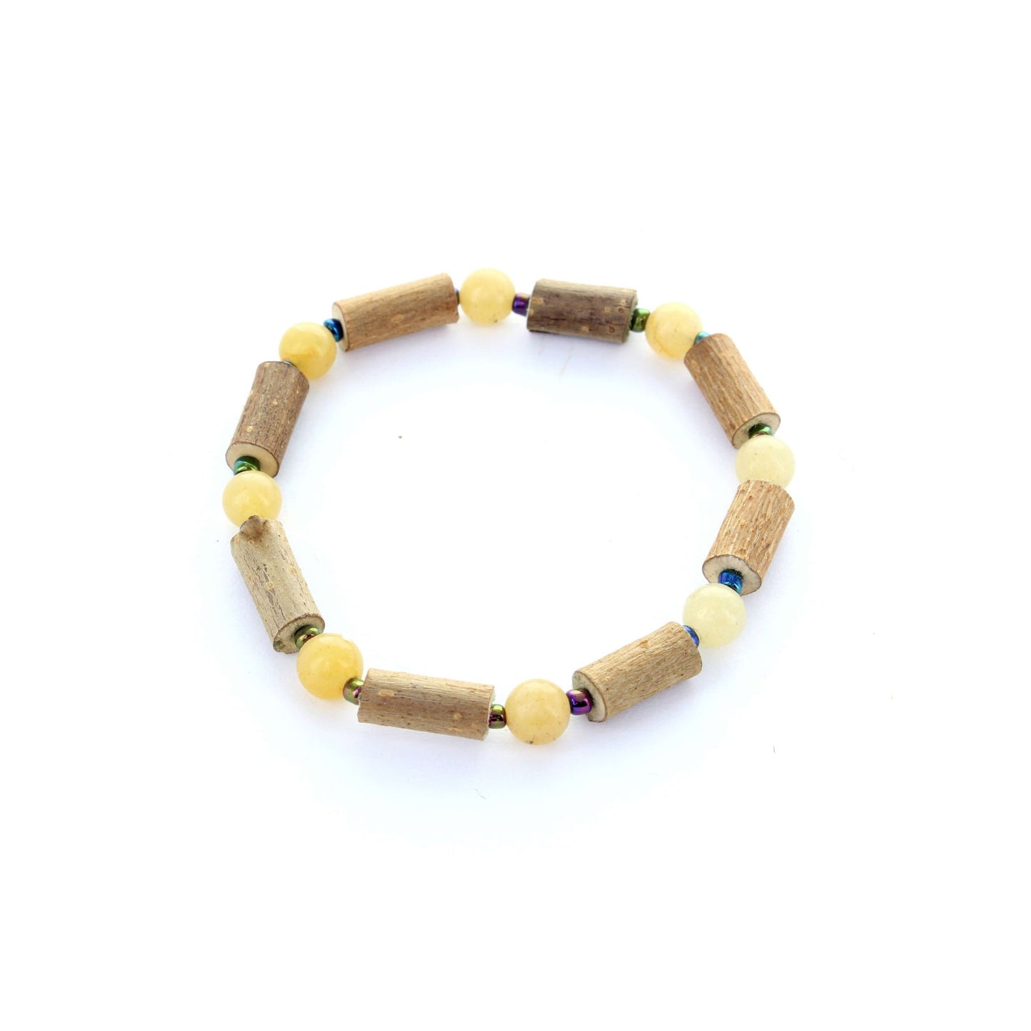 Bracelet Noisetier Aventurine Jaune : Équilibre Naturel & Énergie Positive