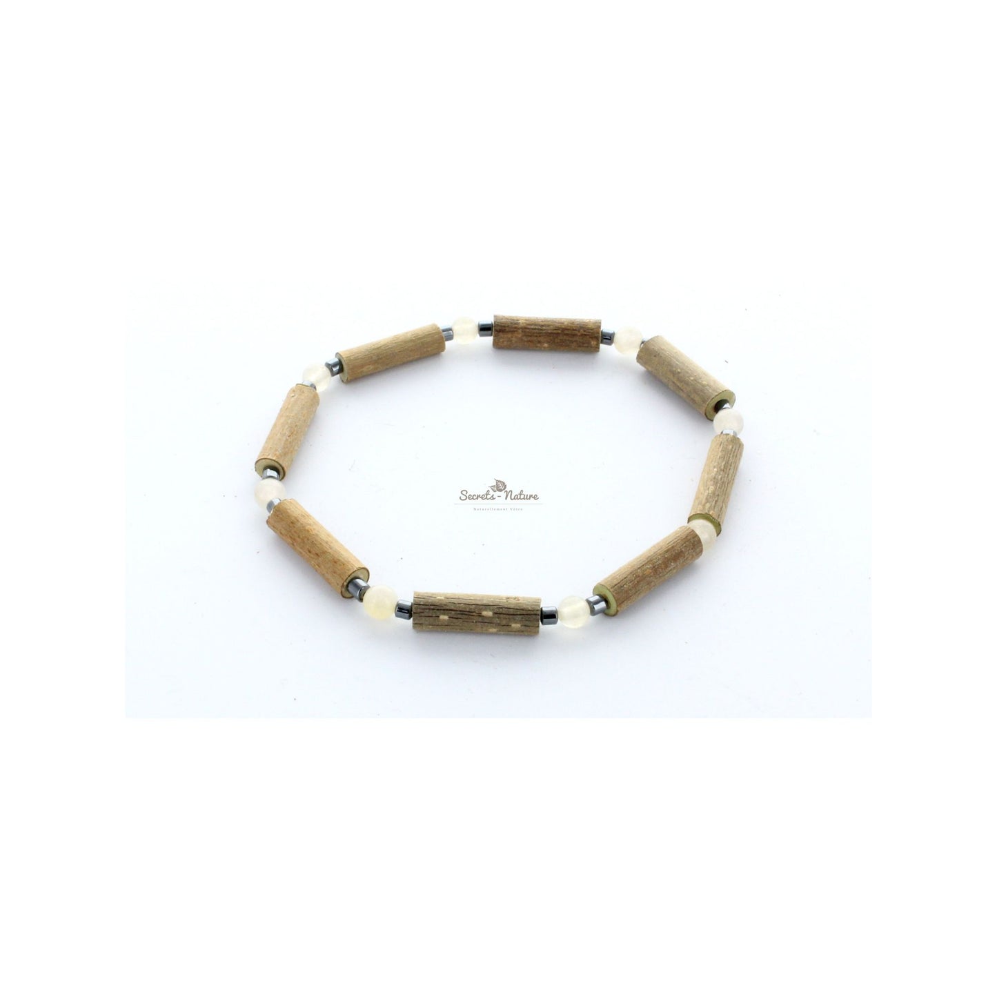 Bracelet Aventurine Jaune : Énergie Positive pour ce bijou artisanal en Noisetier et Hématite