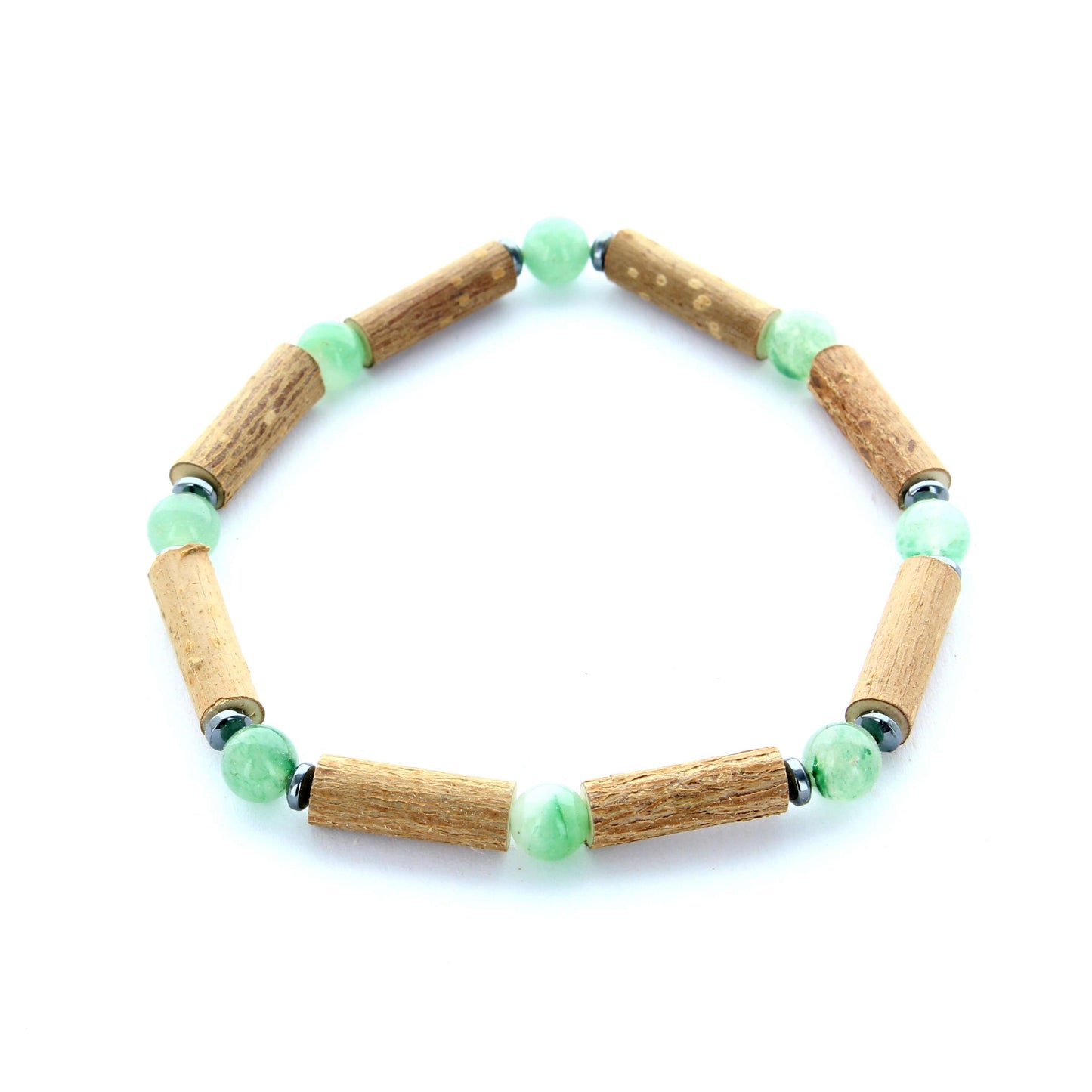 Bracelet Aventurine Verte : Équilibre, Chance et Harmonie - Noisetier et Hématite pour Ancrage et Protection