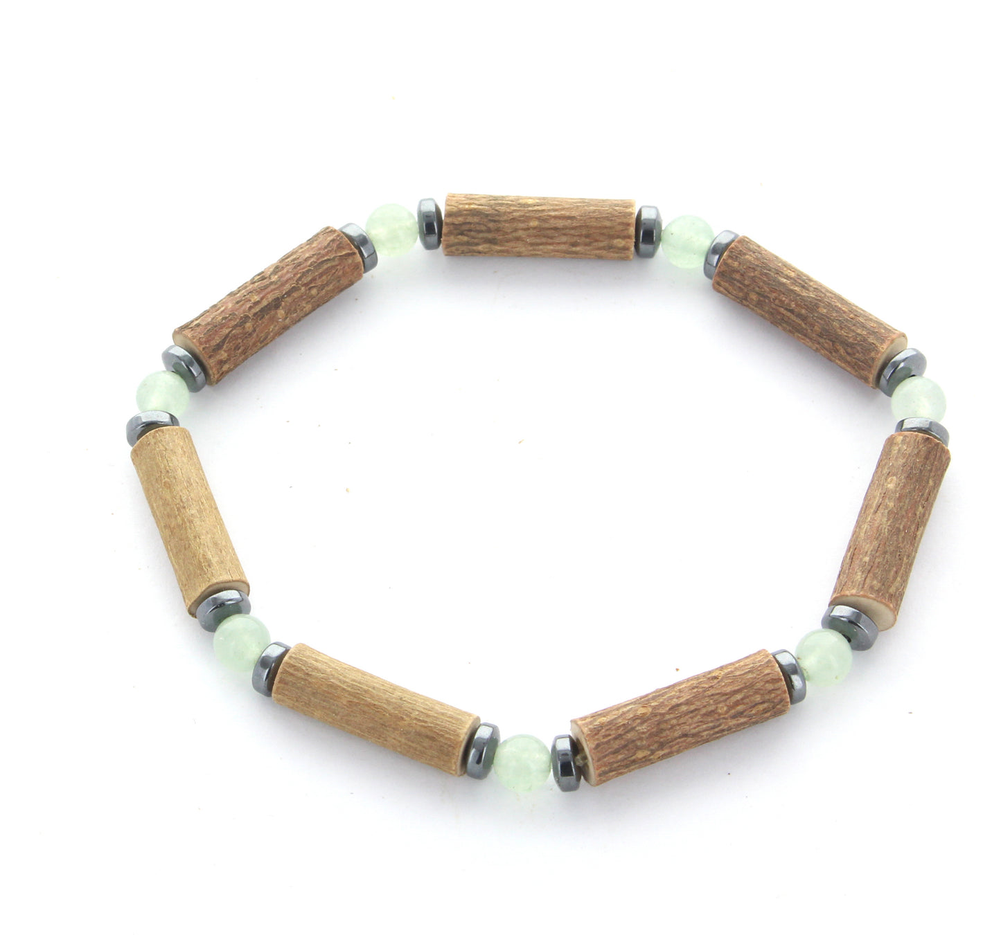 Bracelet Aventurine Verte avec Hématite et Noisetier – Équilibre, Sérénité et Vitalité