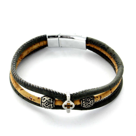 Bracelet en liège 3 rangs Modèle 1