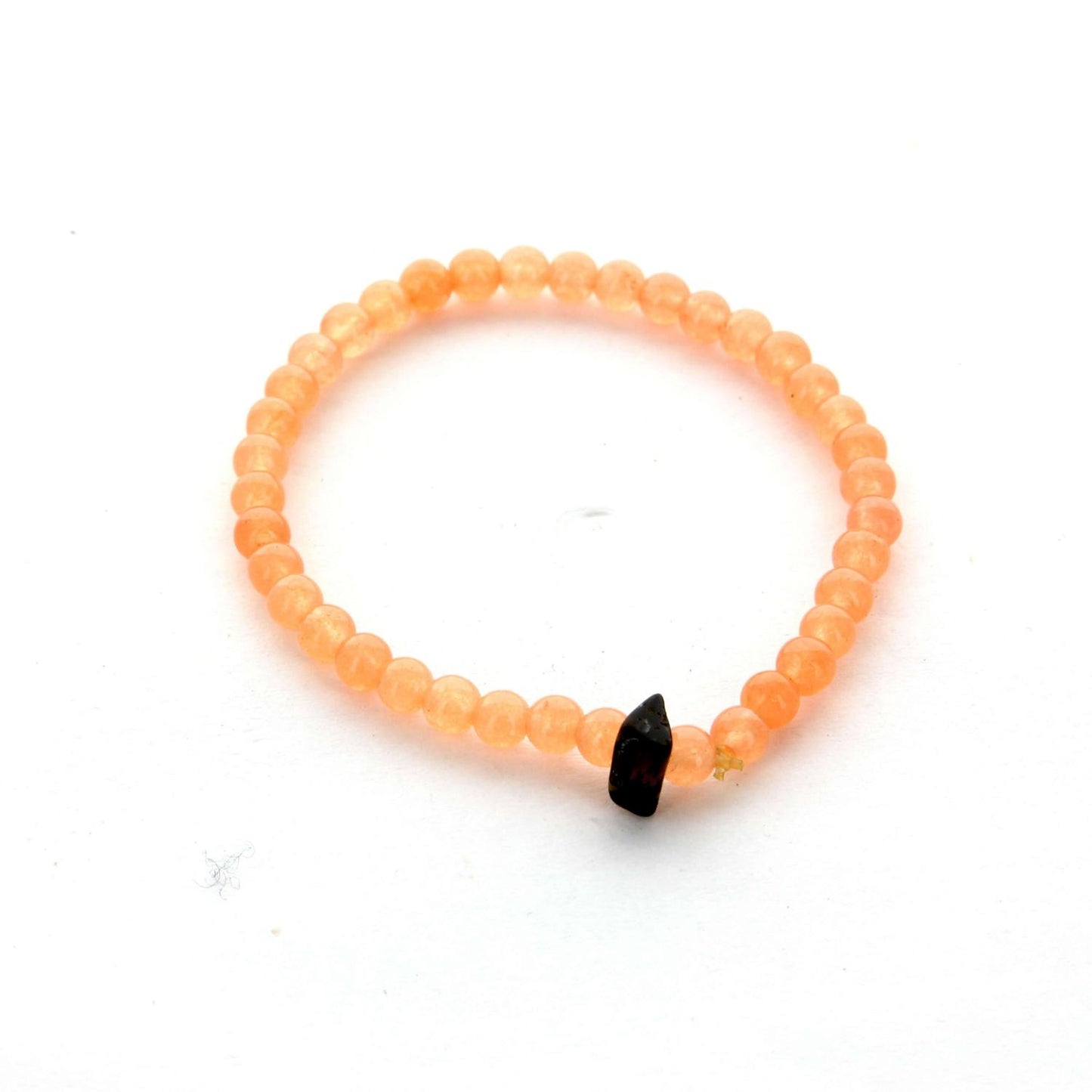 Bracelet en pierre Jade orange et oeil de tigre m2