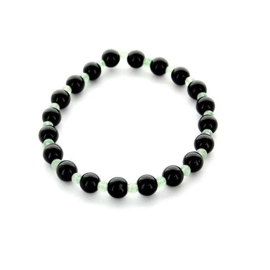 Bracelet en pierre Jade noir et vert