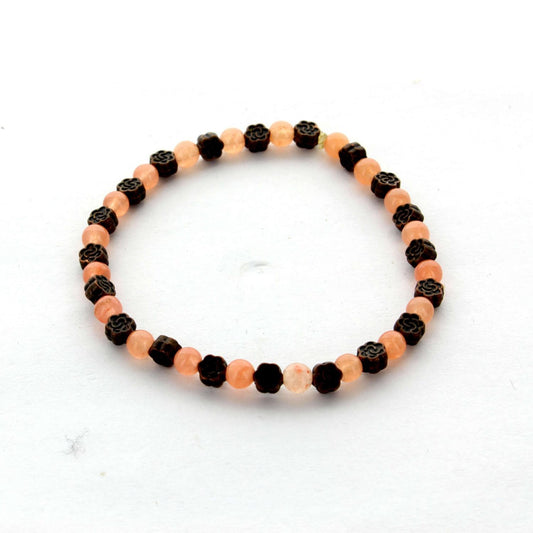 Bracelet en pierre Jade orange m4