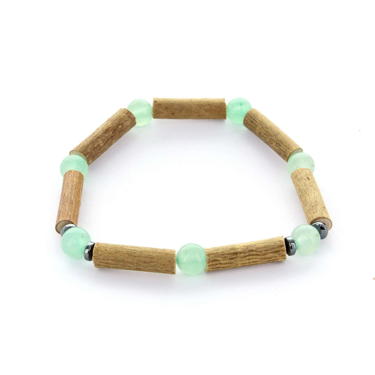 Bracelet Aventurine Verte : Équilibre, Chance et Harmonie - Noisetier et Hématite pour Ancrage et Protection