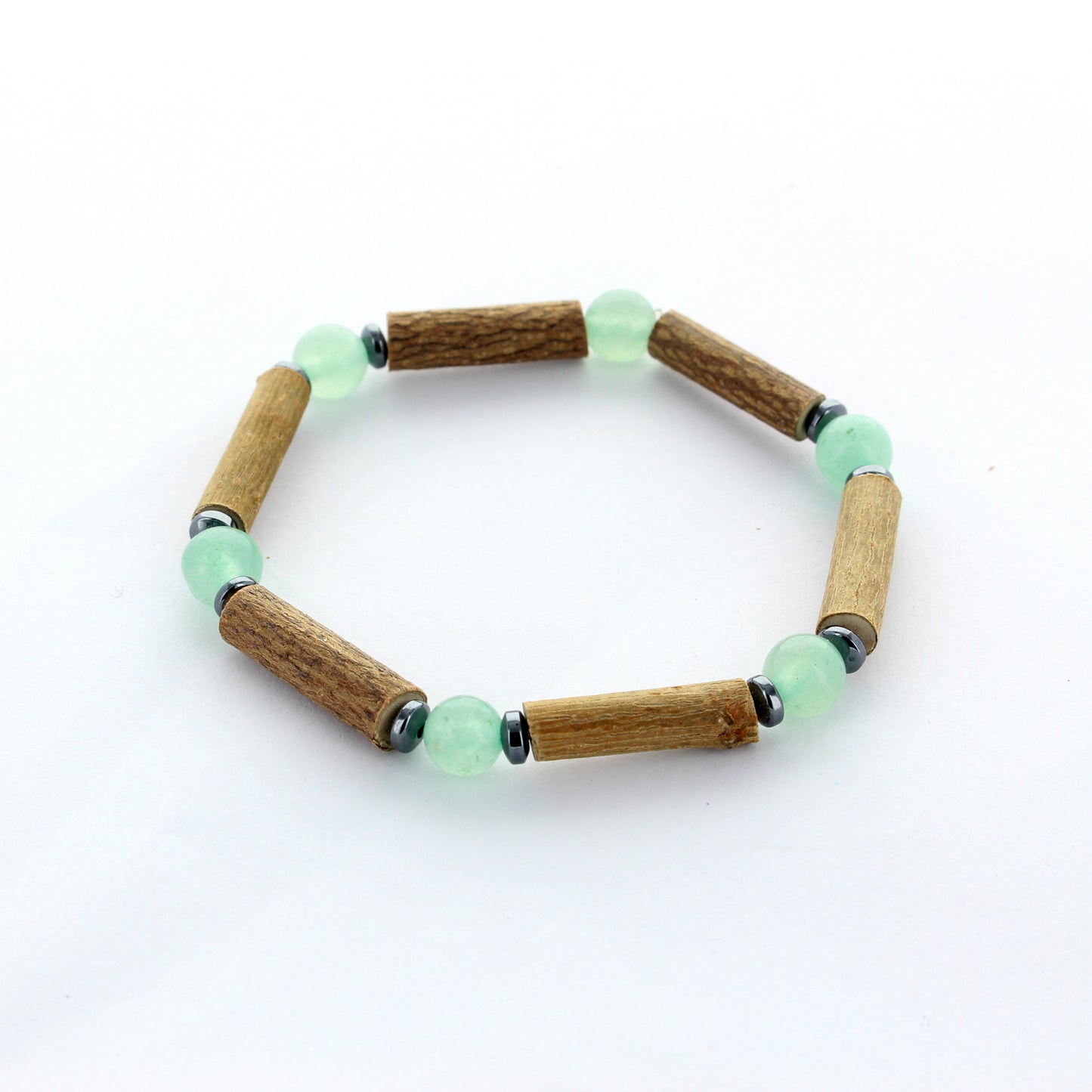 Bracelet Aventurine Verte : Équilibre, Chance et Harmonie - Noisetier et Hématite pour Ancrage et Protection