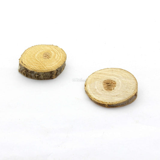 Disque bois naturel lot de 2