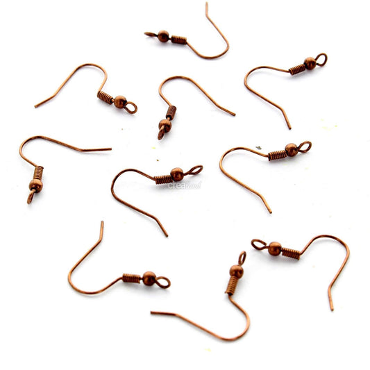 Crochets pour boucles d'oreilles couleur bronze antique vendus par 10