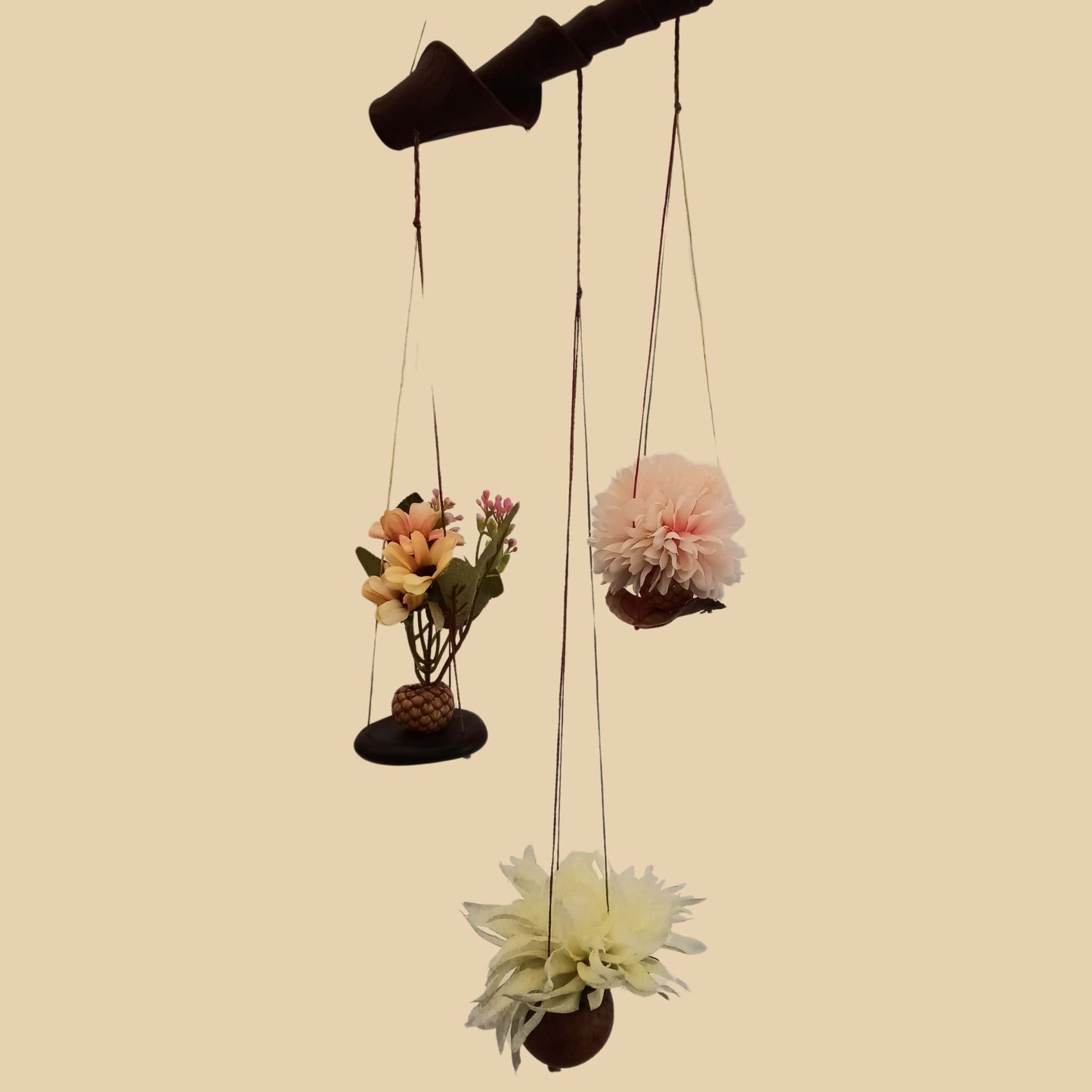 Jardin Suspendu Naturel : Fleurs Artificielles en Soie - Marguerites, Dahlia et Œillet