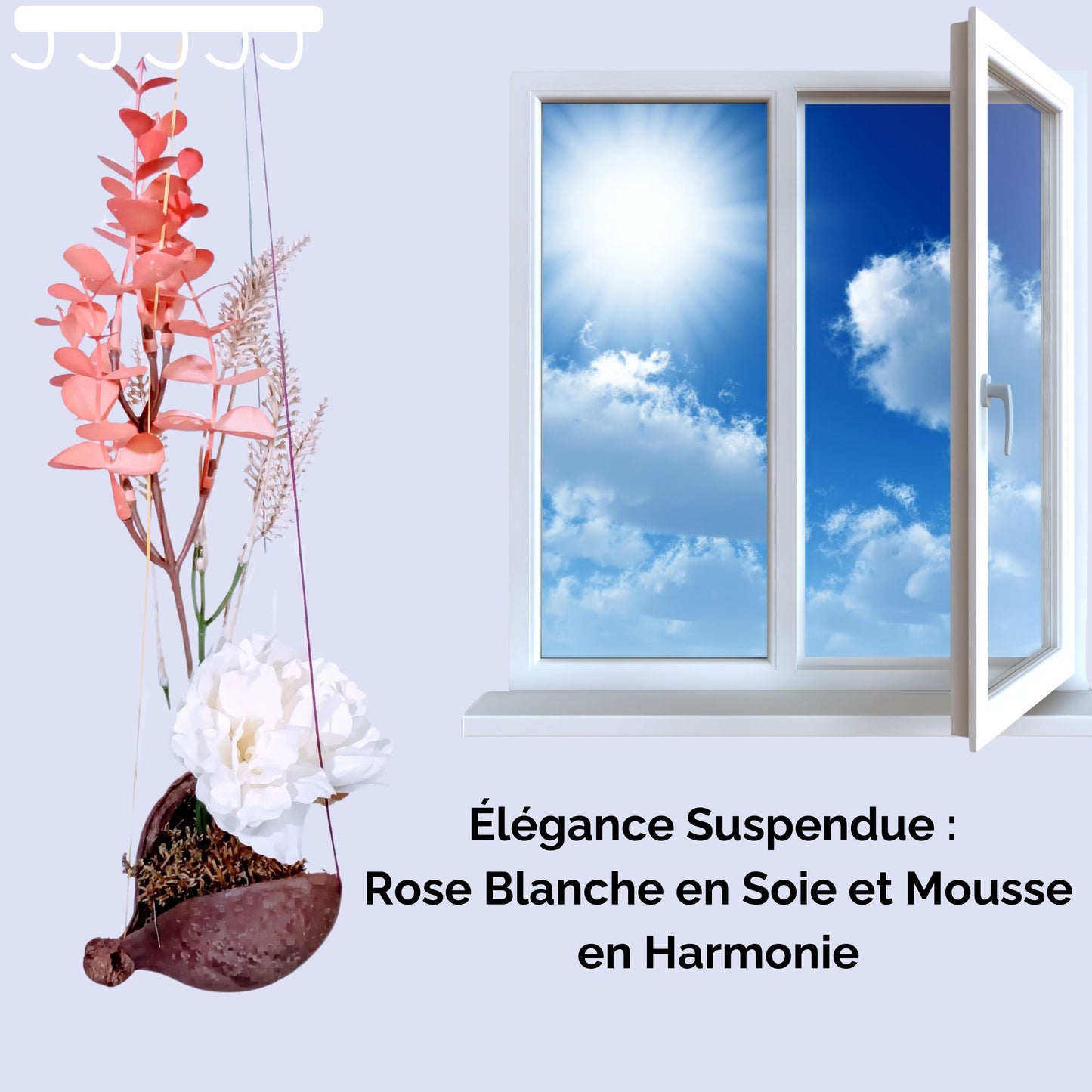 Jardin Suspendu de Fleurs en Soie - Suspension Florale Élégante