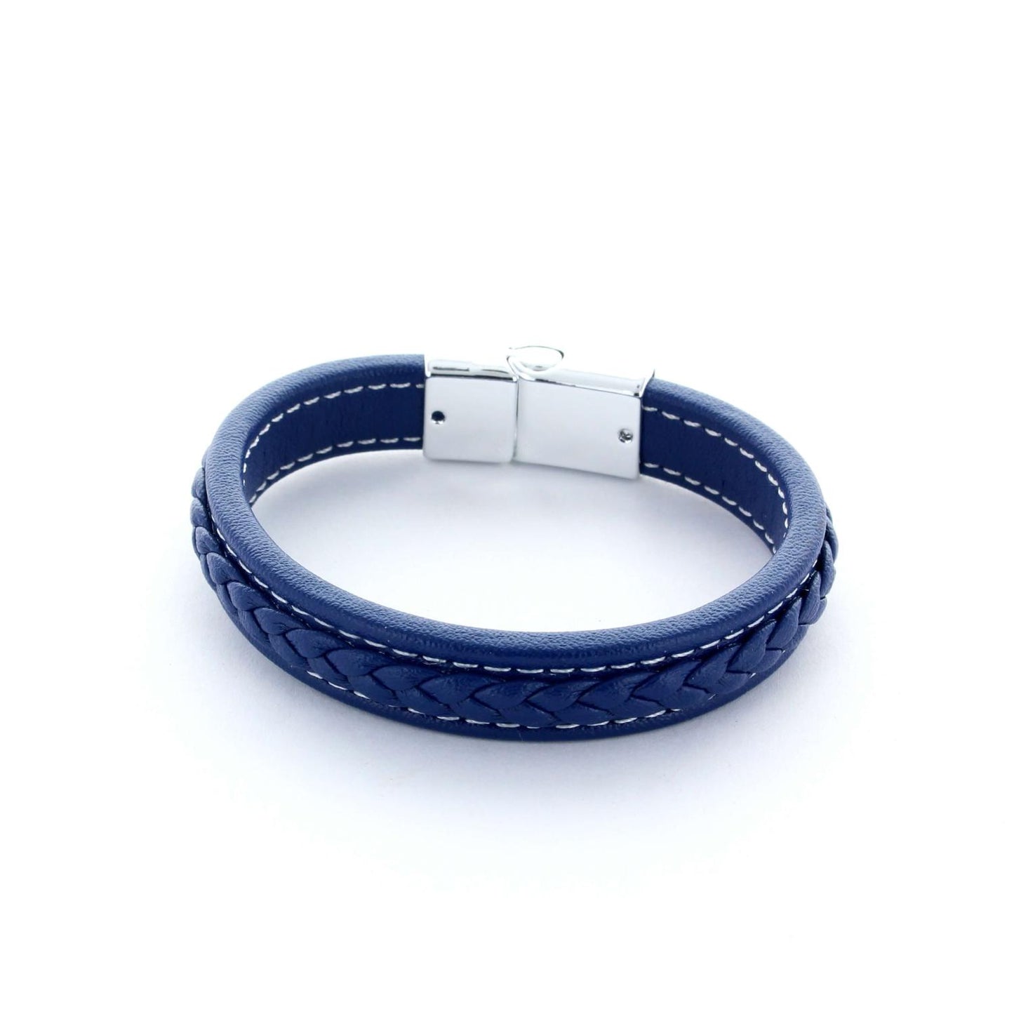 Bracelet cuir bleu modèle 3