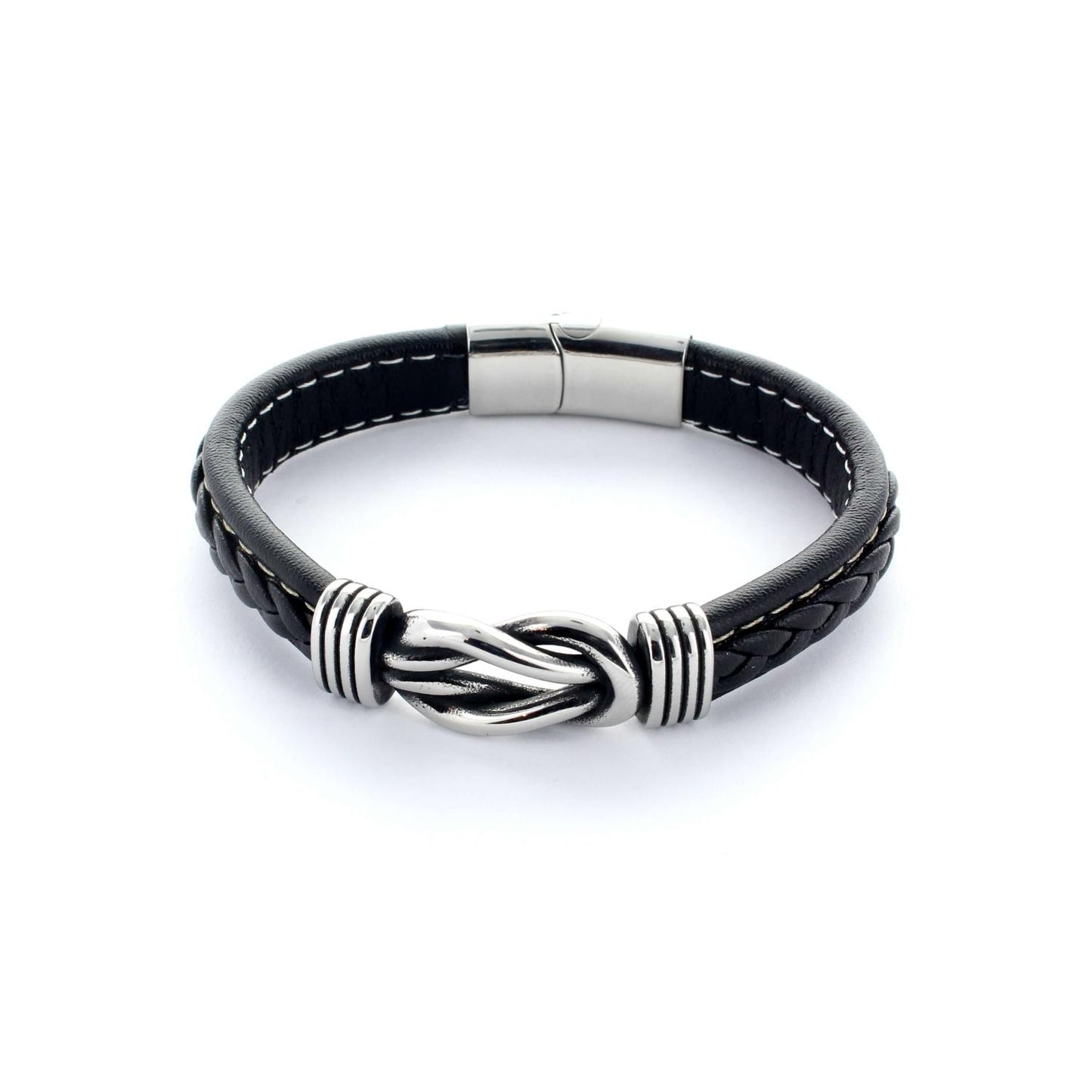 Bracelet cuir noir modèle 21