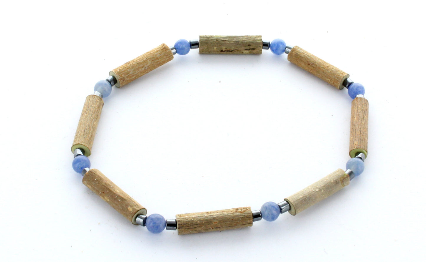 Bracelet Noisetier Aventurine Bleue - Vertus bienfaisantes - Artisanat français